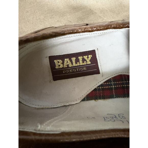Bally Prestige 1669 Shoes Mens Size 9.5 Brown Ostrich Loafers Slip On Dress main image 6